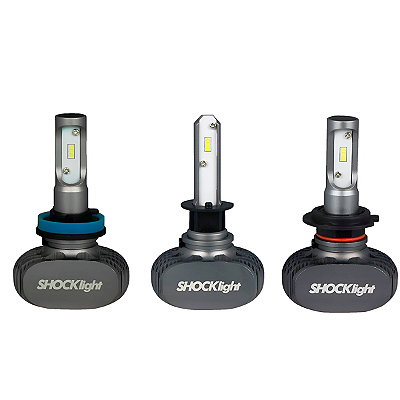 Lâmpadas Ultra Led Titanium Encaixe H1 H7 H8 6000k 10000 Lúmens 9/32v Bivolt Potência 50W - Shocklight