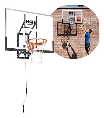 Tabela De Basquete Com Aro Rede Completa Vidro Temperado E Ajuste De Altura Perfeita Para Quintais Garagens E Treinos