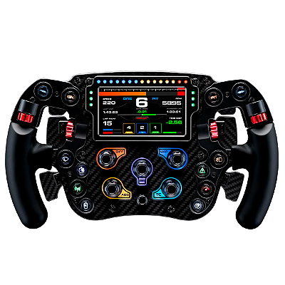 Volante Simulador FX PRO Aro Fórmula Add-On Fibra De Carbono Tela LCD 4.3 com display - Extreme Racing