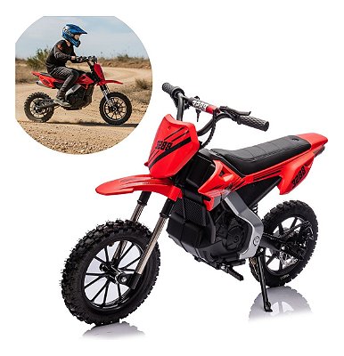 Mini Moto Elétrica Infantil 24v Vermelha Com Luz Som E Bateria Recarregável Experiência Realista Para Pequenos Pilotos