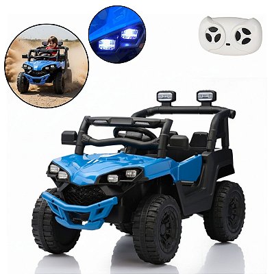 Mini Quadriciclo Elétrico Infantil 6v Azul Com Luz Som Bateria Recarregável Ideal Para Crianças De 3 Anos