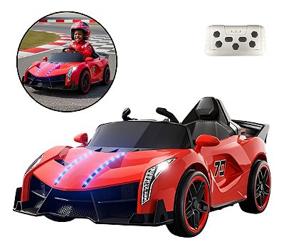 Mini Carro Infantil 6v Vermelho Elétrico Com Luz Música Usb Realismo E Diversão Garantida Para Pequenos Motoristas