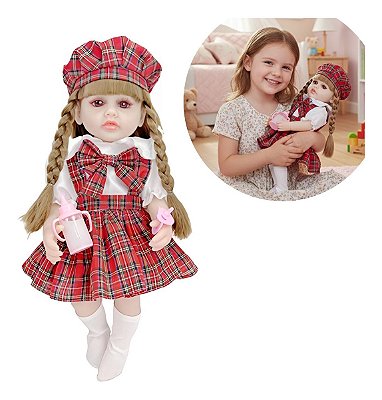 Boneca Infantil 60cm Interativa Musical Com Detector De Gravidade E Acessórios Ideal Para Estimular Imaginação E Cuidado
