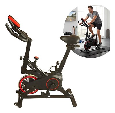 Bicicleta Ergométrica Spinning Ajustável Até 120kg Com Flywheel 6kg Ideal Para Treinos Intensos E Queima De Calorias