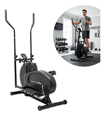 Elíptico Com Resistência A Ar Importway Suporta Até 150kg Ideal Para Treinos Sem Impacto E Queima De Calorias