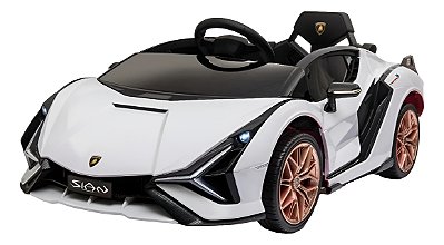 Mini Carro Carrinho Elétrico Infantil Criança 6v Lamborghini Sian Branco Licenciado - Importway