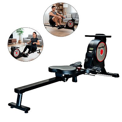 Aparelho Simulador De Remo Dobrável Magnético 8 Níveis de Intensidade Cardio Remador Remada Academia - Importway