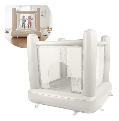 Pula Pula Inflável Infantil Castelo Branco Ideal Para Festas Aniversários E Diversão Em Casa