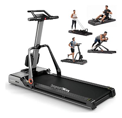 Esteira Ergométrica 7x1 Profissional Multifuncional Corrida Remo Abdominal Polia 127v Até 14km/h Treine Em Casa