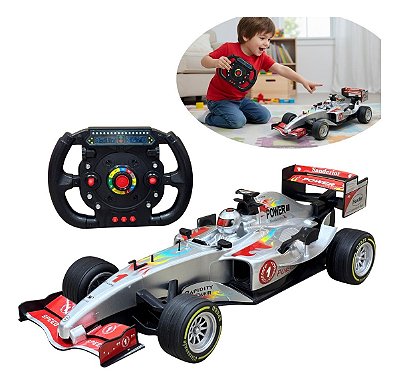 Carrinho De Formula 1 C/ Controle Remoto Corrida Recarregável Importway Com Bateria 7.4v E Controle 4 Funções