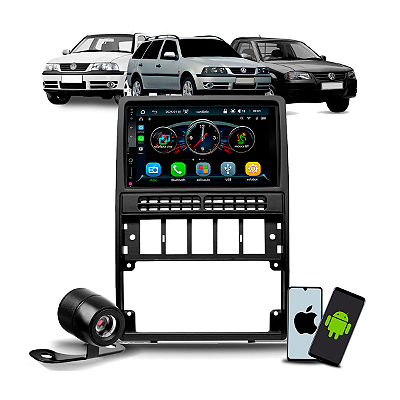 Kit Multimídia MP5 Roadstar RS-7007 BR 7" Bluetooth USB CarPlay Android Auto S/Fio + Moldura Painel 2 Din + Camera de Re