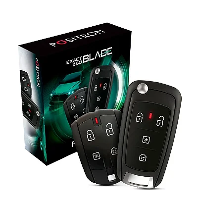 Alarme Automotivo Cyber EX360 Blade Longo Alcance Chave Canivete Rearme Automatico Função Pânico Trava Autolock Positron