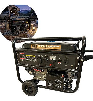Gerador Gasolina 8000w 10kva 4 Tempos Bivolt Avr Partida Elétrica Ideal Para Obra Casa E Comércio Uso Profissional