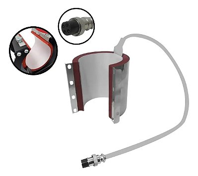 Resistência 11oz Prensa Térmica Sublimação Para Canecas Copos E Squeeze Compatível 75 A 95mm 127v