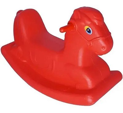 Gangorra Infantil Cavalinho Vermelho Brinquedo Para Crianças Com Segurança Inmetro E Diversão Garantida