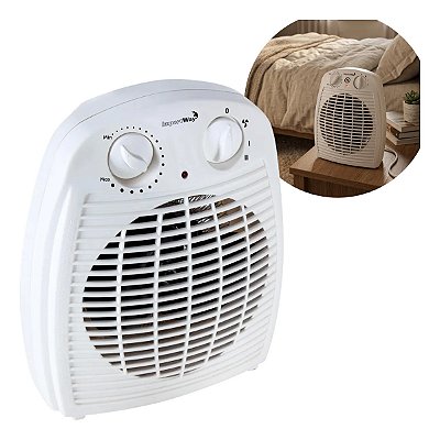 Aquecedor Elétrico 1500w 127v Portátil Para Quarto Sala Escritório Com 3 Níveis De Temperatura
