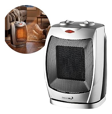 Aquecedor Cerâmico 1300w 220v Portátil Com Aquecimento Rápido E Proteção Contra Superaquecimento