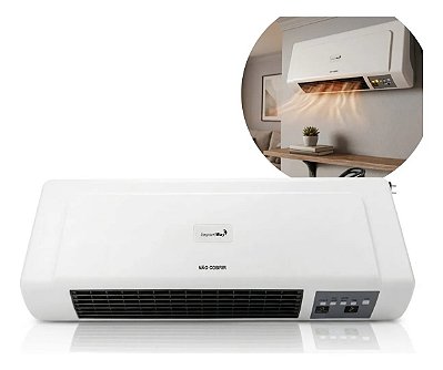 Aquecedor Parede 127v Frio E Quente Com Controle Remoto Para Quarto Sala E Escritório