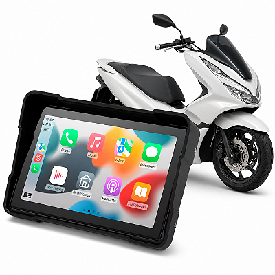 Multimídia para Moto Honda PCX 160 de 5 Polegadas com Carplay Android Auto Bluetooth Espelhamento Sem Fio À prova d’água