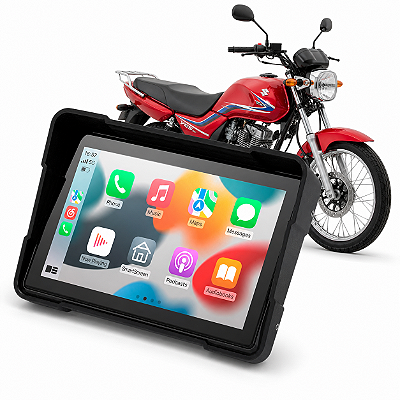 Multimídia Moto 5 Pol Suzuki Yes 150 2005 até 2017 Com Apple Carplay e Android Auto Bluetooth Sem Fio À Prova D’Água