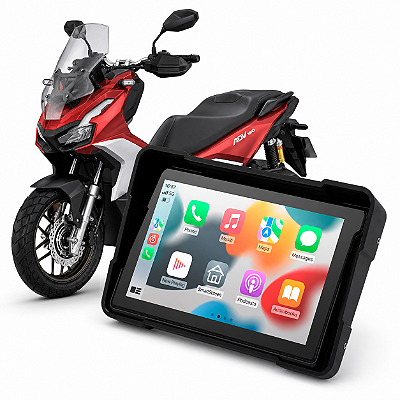 Multimídia Para Moto 5 Polegadas Honda ADV 150 2021 até 2024 Com Carplay e Android Auto Bluetooth Sem Fio À Prova D’água