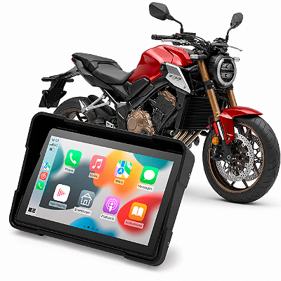 Multimídia Para Moto 5 Polegadas Honda CB 650R 2019 até 2026 Com Carplay e Android Auto Bluetooth Sem Fio À Prova D’água