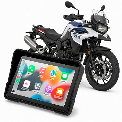 Multimídia Motos 5 Polegadas Mp5 BMW F 750 GS 2019 até 2026 Com Carplay e Android Auto Bluetooth Sem Fio À Prova D’água