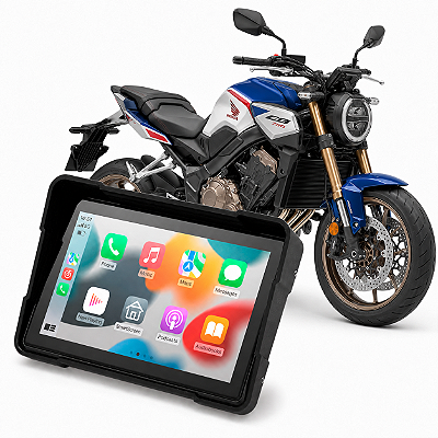 Multimídia Moto 5 Polegadas Mp5 Honda Shadow 750 2005 até 2020 Carplay e Android Auto Bluetooth Sem Fio À Prova D’água