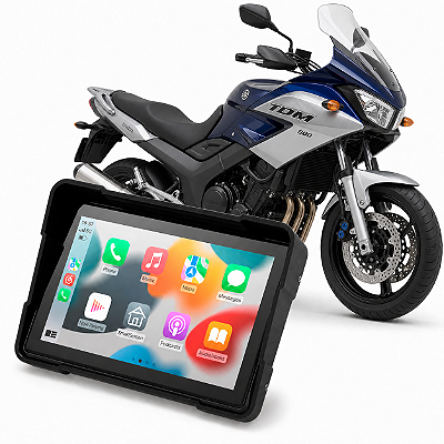Multimídia Motos 5 Polegadas Mp5 Yamaha TDM 900 2004 até 2014 Carplay e Android Auto Bluetooth Sem Fio À Prova D’água