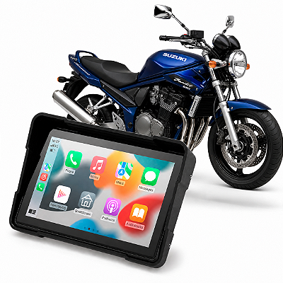 Multimídia Moto 5 Polegadas Mp5 Suzuki Bandit 650 2007 até 2016 Carplay e Android Auto Bluetooth Sem Fio À Prova D’água