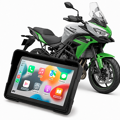 Multimídia Moto 5 Polegadas Mp5 Kawasaki Versys 650 2007 até 2026 Carplay Android Auto Bluetooth Sem Fio À Prova D’água