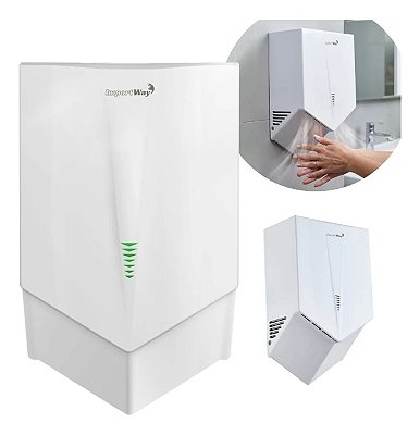 Secador De Mãos Automático 1500w Branco 127v Com Sensor E Secagem Rápida Para Banheiros