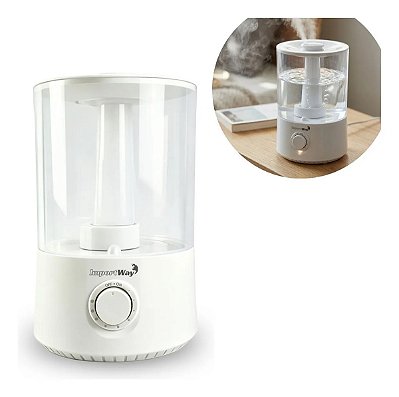 Umidificador De Ar Ambiente 3l Bivolt Branco Ideal Para Quartos Salas E Escritórios Clean Ar Puro