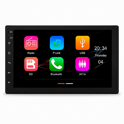 Central Multimídia 7 Polegadas Mp5 Touch Screen Carplay e Android Auto Conexão Bluetooth Espelhamento Com Fio - JR8