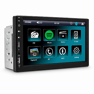 Central Multimídia MP5 2 Din 7 Polegadas Espelhamento Via Cabo USB Bluetooth Radio FM Com Controle Remoto - JR8 Imports