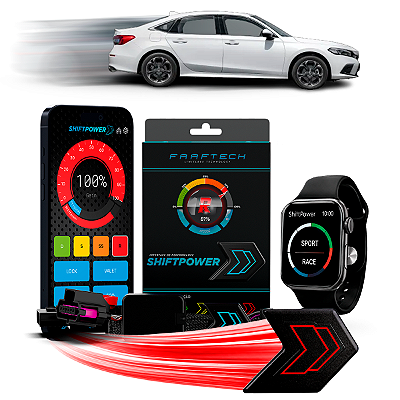 Shiftpower Chip Pedal Acelerador Civic 2012 a 2016 FT-SP19+ Carplay e Android Auto Apple Watch App Bluetooth Faaftech