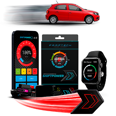 Shiftpower Chip Acelerador Pedal Gol 2008 até 2023 FT-SP10+ Carplay e Android Auto Apple Watch App Bluetooth Faaftech