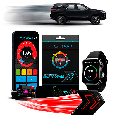 Shiftpower Chip Acelerador Pedal Carplay e Android Auto Apple Watch App Bluetooth Hilux SW4 2016-2026 FT-SP09+ Faaftech