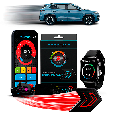 Shiftpower Chip Acelerador Tira Atraso Pedal Carplay e Android Auto Apple Watch Nivus 2021 até 2027FT-SP18+ Faaftech