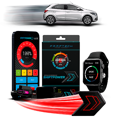 Shiftpower Chip Acelerador Tira Atraso Pedal Onix 2013 até 2019 FT-SP05+ Carplay e Android Auto Apple Watch Faaftech