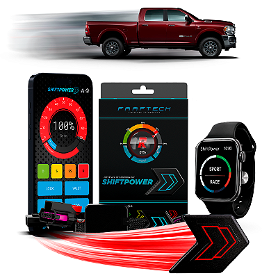 Shiftpower Chip Acelerador Tira Atraso Pedal Carplay e Android Auto Apple Watch Ram 3500 2022 até 2026 FT-SP40+ Faaftech