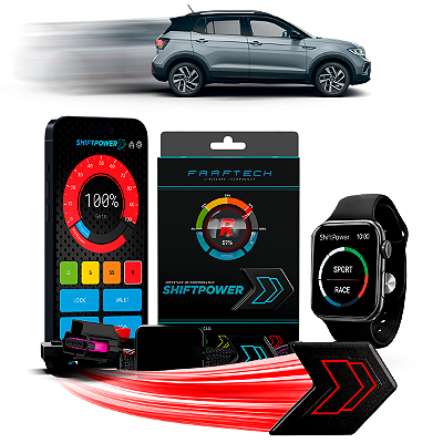 Shiftpower Chip Acelerador Tira Atraso Pedal T-Cross 2019 até 2026 FT-SP18+ Carplay e Android Auto Apple Watch Faaftech