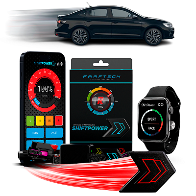 Shiftpower Chip Acelerador Tira Atraso Pedal Virtus 2018 até 2026 FT-SP18+ Carplay e Android Auto Apple Watch Faaftech