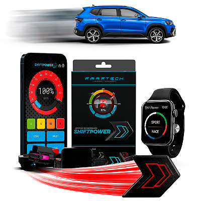 Shiftpower Chip Acelerador Tira Atraso Pedal Taos 2022 até 2026 FT-SP18+ Carplay e Android Auto Apple Watch Faaftech
