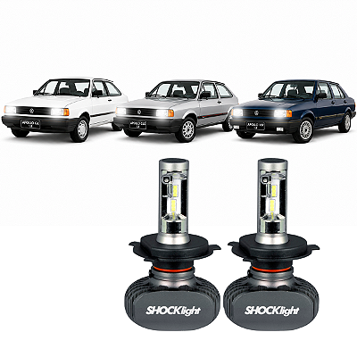 Par Lâmpadas Ultraled H4 Super Branca 6000K 25W Cada Titanium Efeito Xenon Apollo Gl GLS VIP 1.8 1990 a 1992 Shocklight