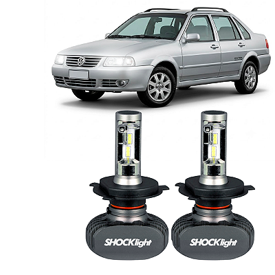 2 Lâmpadas H4 Bivolt Santana C CD CG CI CLI Confortline CS Exclusive FX Executive GI GLI GLS GLSI Sport 87-06 Shocklight