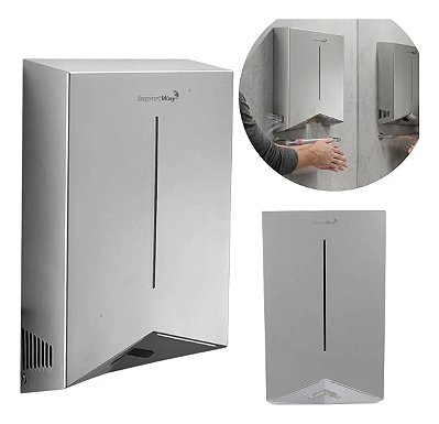 Secador De Mãos Automático Profissional Cinza 1200w 220v Com Sensor E Secagem Rápida Para Banheiros