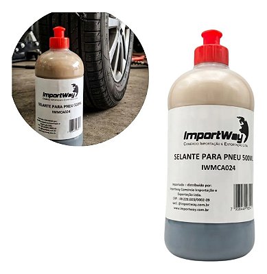 Selante Líquido Para Pneus 500ml Veda Furos Até 6mm Reparo Emergencial Não Corrosivo Lavável Água