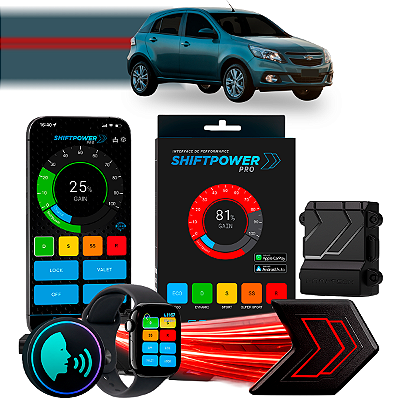 ShiftPower PRO Faaftech Chip Módulo Pedal Acelerador Eletrônico Controle Voz CarPlay Android Auto Chevrolet Agile 10/15