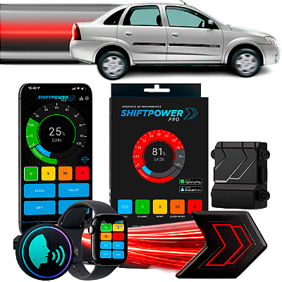 ShiftPower PRO Faaftech Chip Módulo Pedal Acelerador Eletrônico Controle Voz CarPlay Android Auto Chevrolet Corsa 08/12